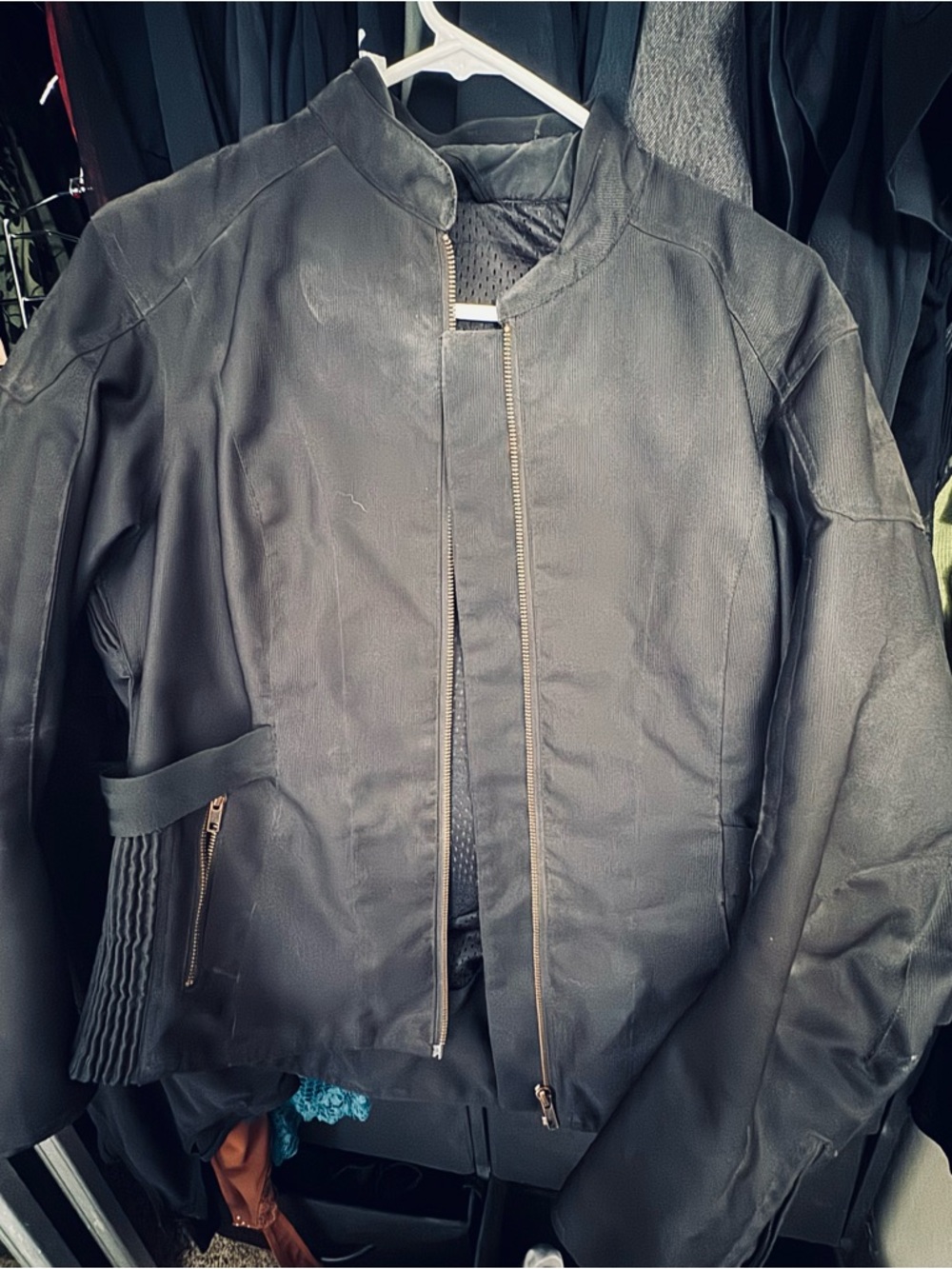 Women’s Armored Black Motorcycle Jacket